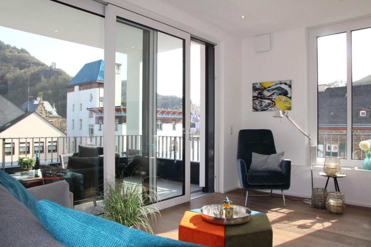 Mosel-Loggia - Luxusapartment -Terrass - Klimaanlage Traben-Trarbach Luaran gambar