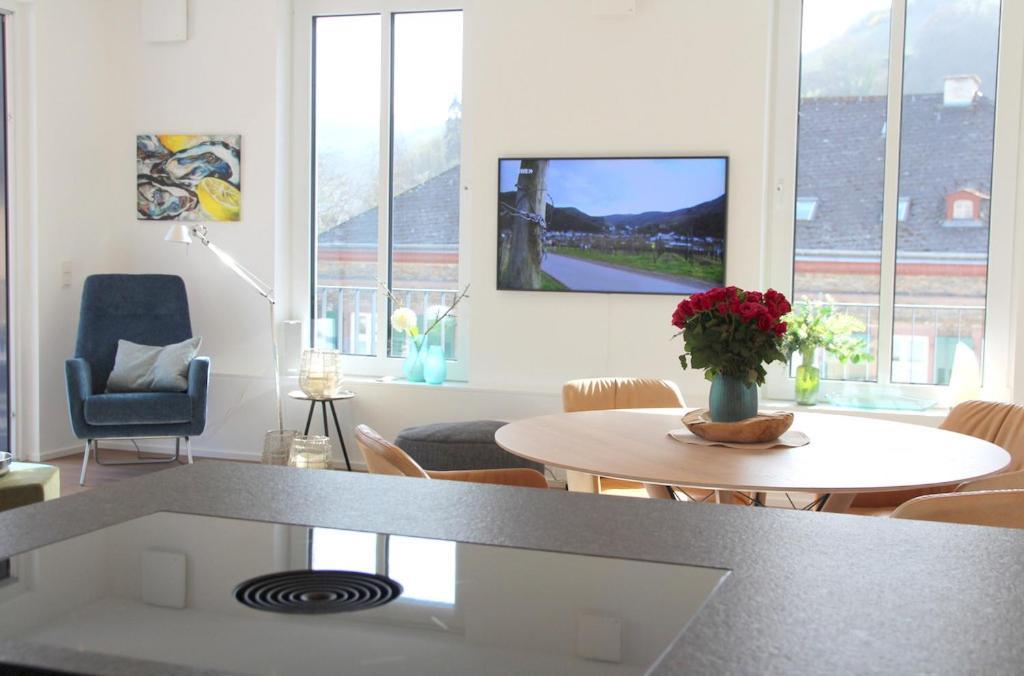 Mosel-Loggia - Luxusapartment -Terrass - Klimaanlage Traben-Trarbach Luaran gambar